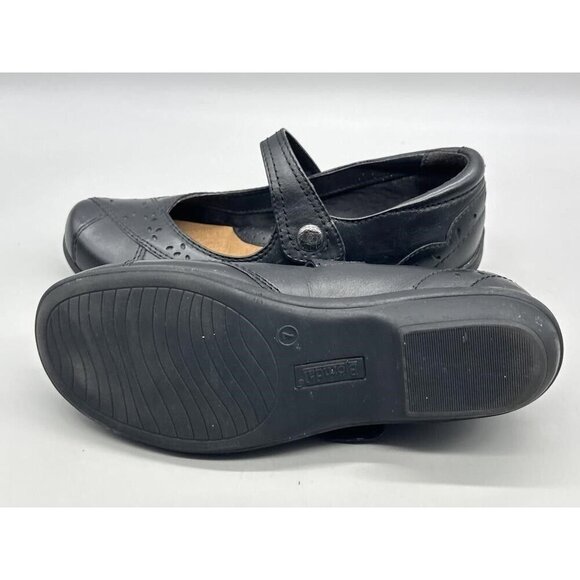 Bjorndal Black Leather Comfort Plus Antifatigue Buckle Flats Size 7 - Picture 5 of 5